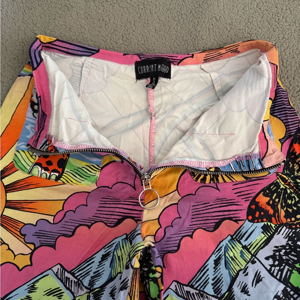 Colorful Graphic Print Pants